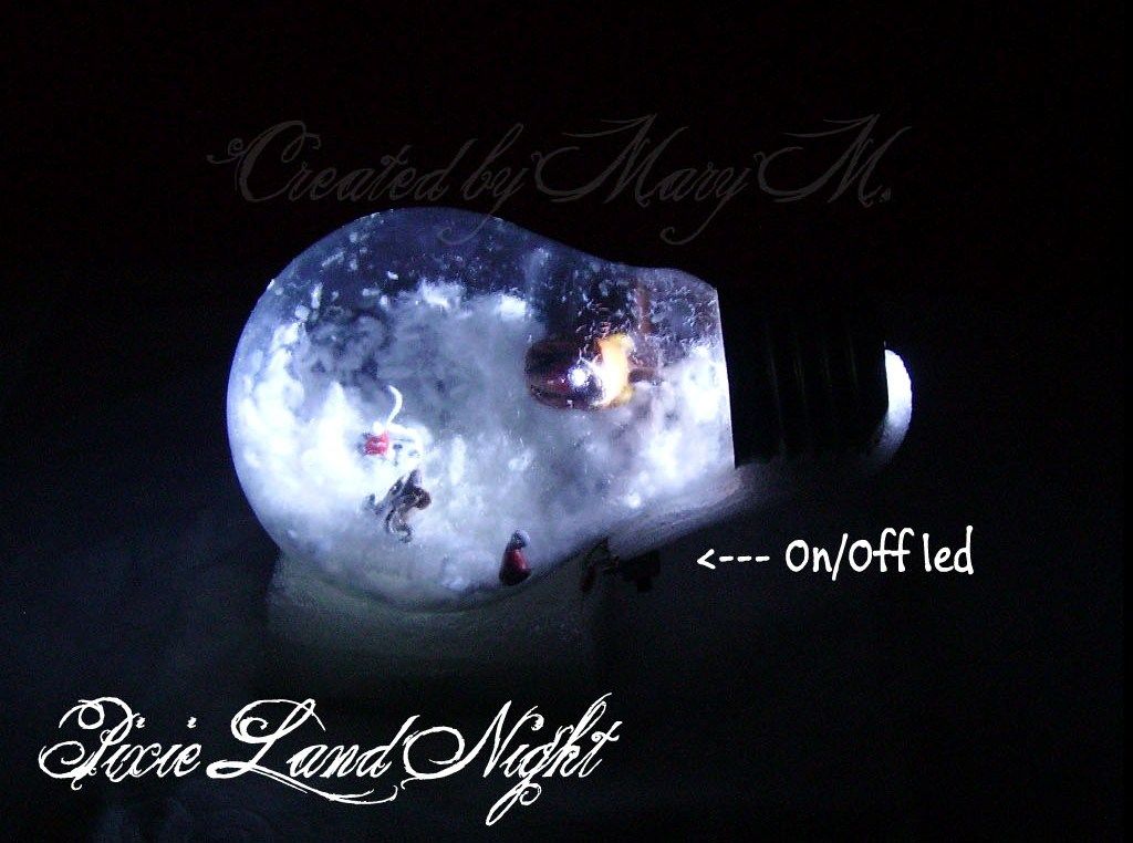 mouse in a bulb - night