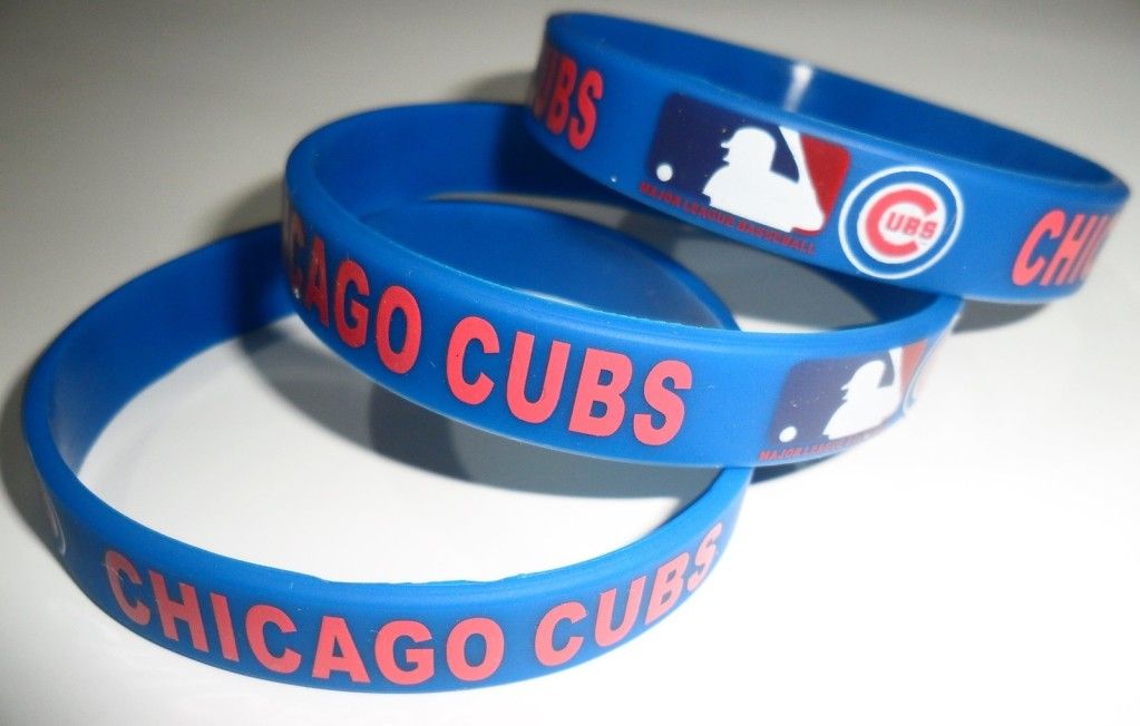 Chicago Cubs MLB Baseball Silicone Rubber Bracelet Unisex Wristband