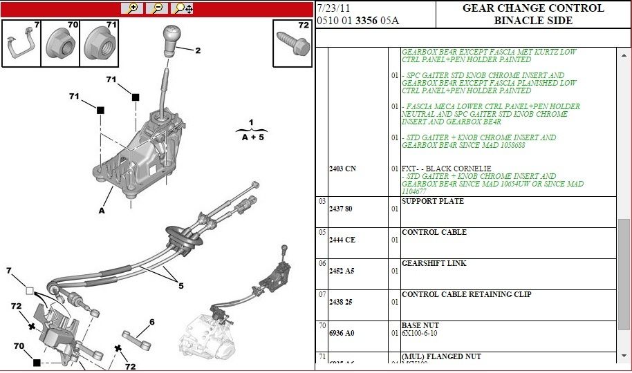PEUGEOT 307 CITROEN C4 2444CE GEAR GEARS CHANGE CABLES LINKAGE LINK TRANSMISSION eBay
