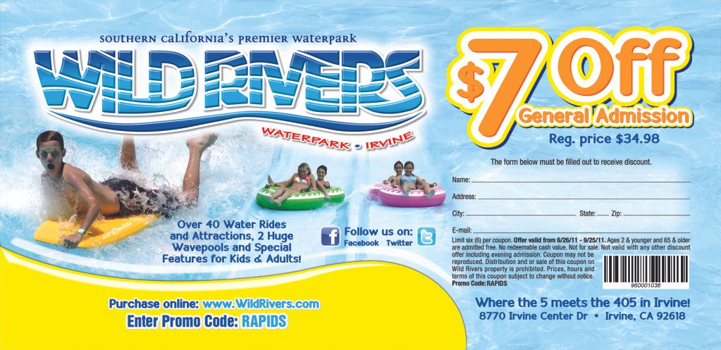 Rapids water park discount coupons