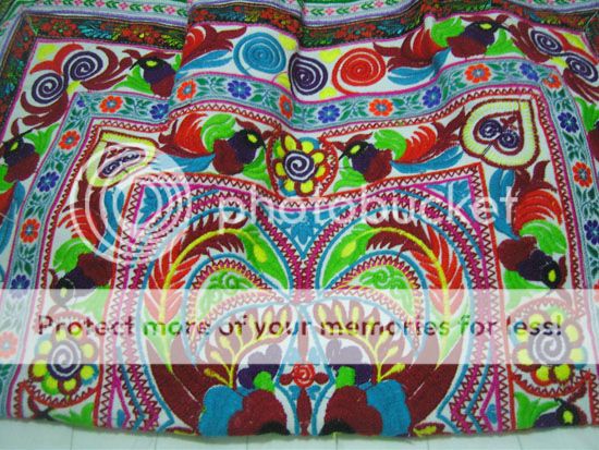 Thai Craft Handmade Ethnic Embroidered Tote Hobo Purse Woman Handbag 