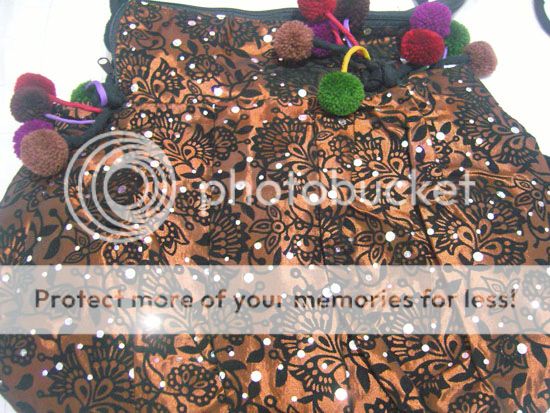 Thai Handmade Silk Hippie Hobo Floral Velvet Bag Purse Shoulder 