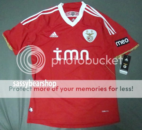 11/12 BENFICA HOME  S,M,L,XL  AIMAR,GAITAN,CARDOZO,SAVIOLA,NOLITO , OR 