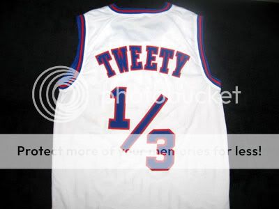 TWEETY BIRD #1/3 TUNE SQUAD SPACE JAM MOVIE JERSEY   ANY SIZE  