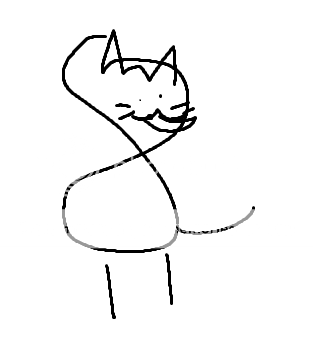 Open Paint, Close Eyes, Draw Cat. Then Post