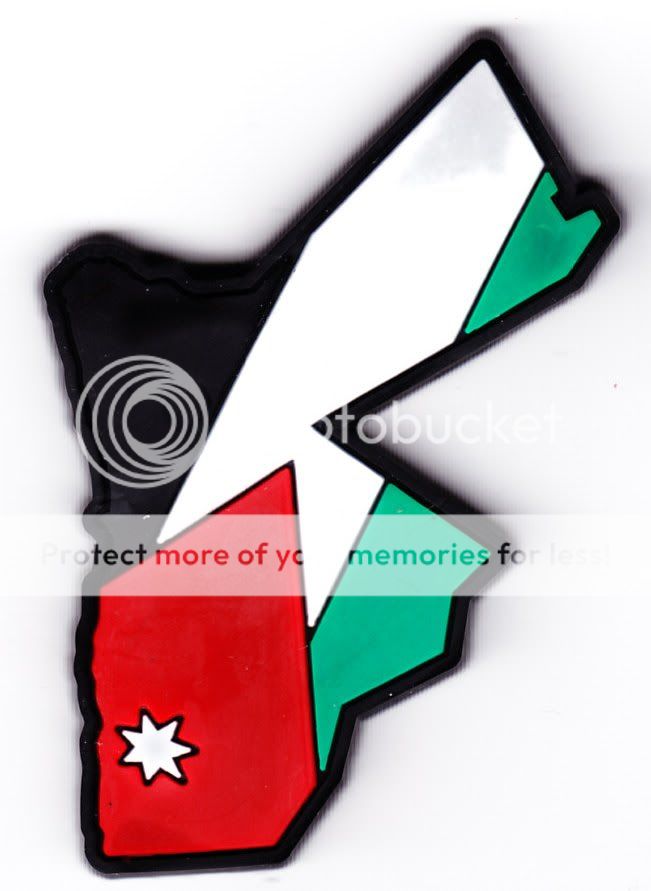 Jordan Map & Flag Rubber Fridge Magnet Souvenir Jordan  