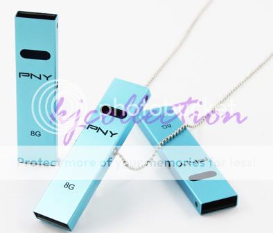 PNY 16GB 16G USB Flash Drive Memory Metal Housing blue WHISTLE ATTACHE 