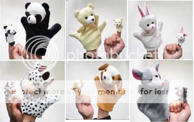 2pcs Soft Animal Hand Finger Puppet Baby Infant Kid Toy Plush Toys