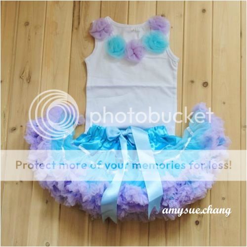 2pcs New Baby Girl Kid Top Tutu Pageant Party Formal Dress Skirt Costume Outfit