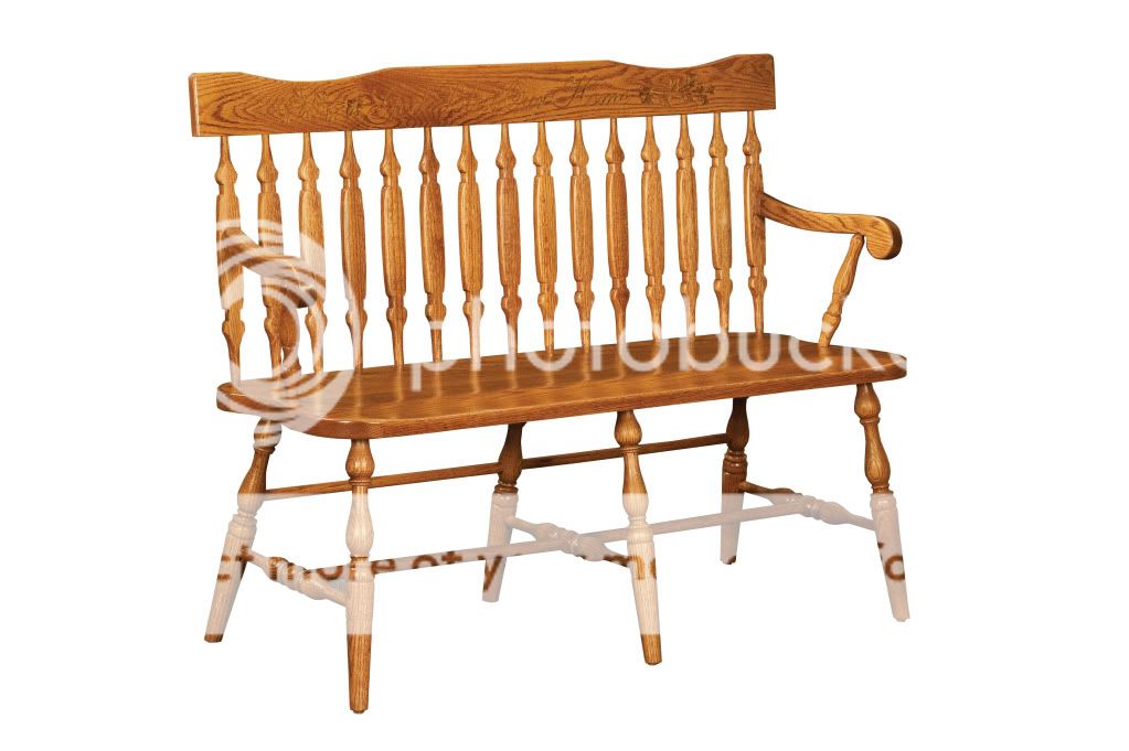 Amish Royal Arrow Solid Wood Bench