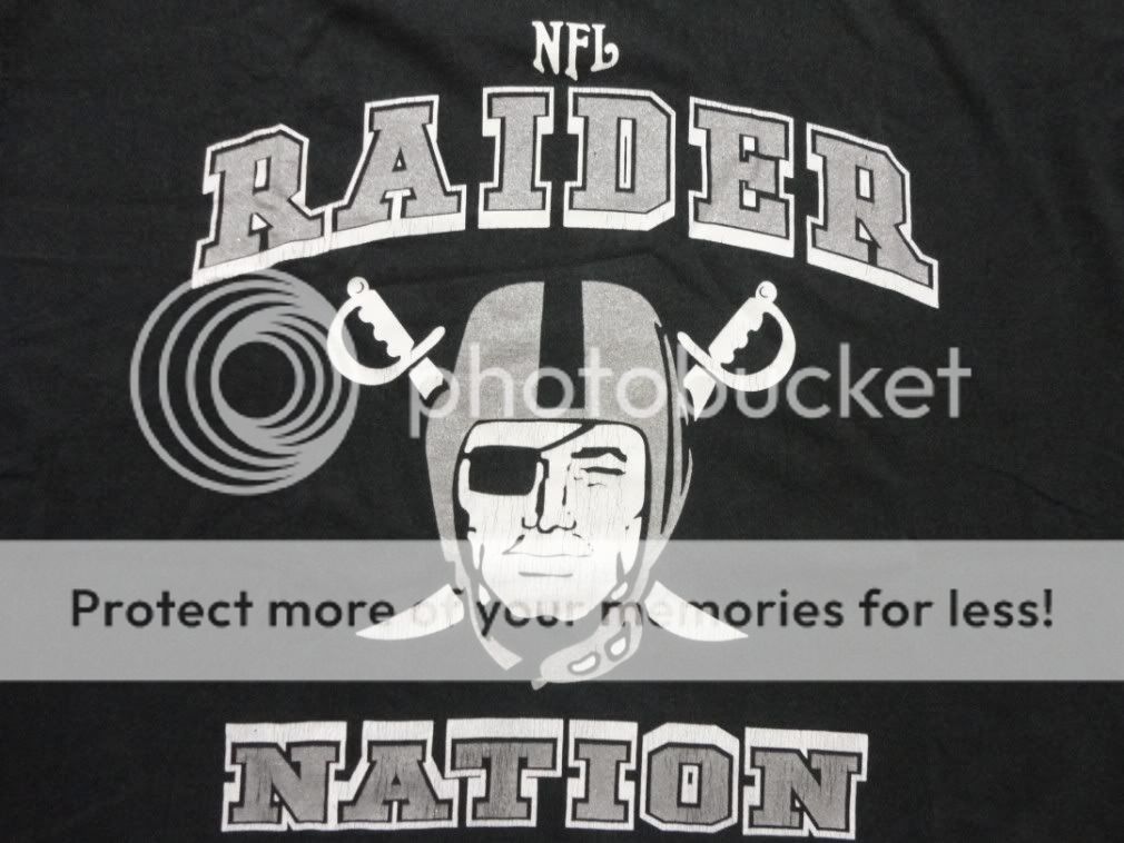 VINTAGE 90s NFL RAIDER NATION BLACK SIZE XL T SHIRT  