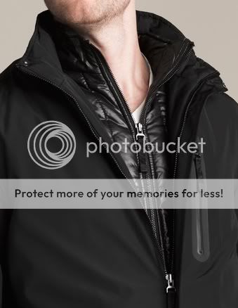 NWT $248 Tumi T Tech Black Nylon Topper Rain Jacket Coat Water Proof 
